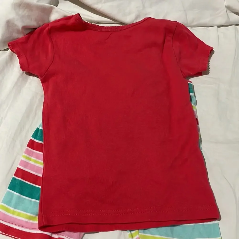 Carters 4t 💯 cotton short sleeve shorts pajamas euc woke up in paradise